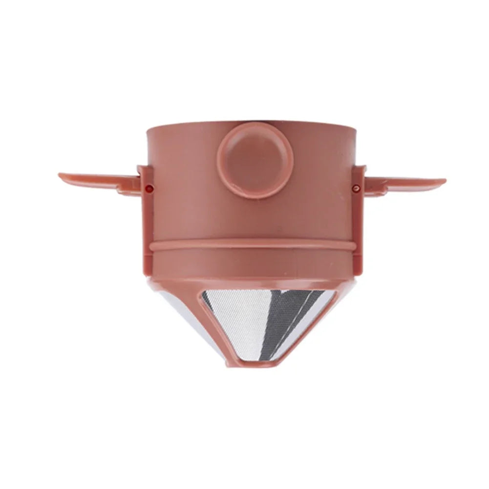 Foldable Portable Coffee Filter Coffee Maker Stainless Steel Drip Coffee Tea Holder Reusable Paperless Pour over Coffee Dripper