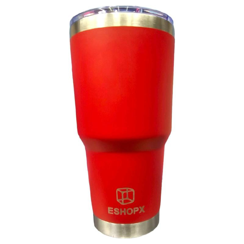 Eshopx 30 Oz Stinless Steel Tumbler Cup with Stainless Steel Straw Set and Cleaning Brush Double Wall Tumblers Cup for Men and Women ,Drinkware Portable Washable Reusable Water Bottles Multicolor Bottled Insulation