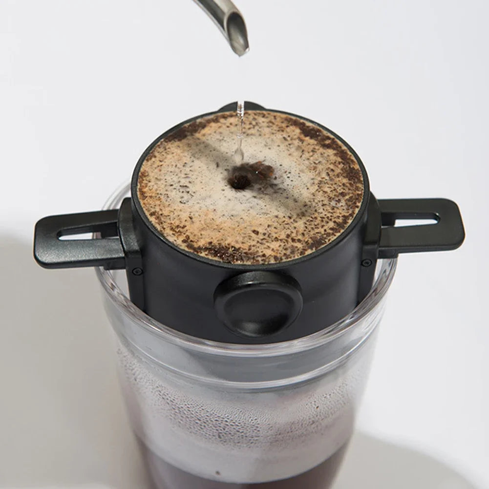 Foldable Portable Coffee Filter Coffee Maker Stainless Steel Drip Coffee Tea Holder Reusable Paperless Pour over Coffee Dripper