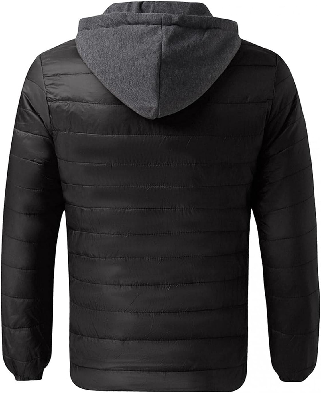 Men'S Winter Warm down Jacket Zipper up Packable Puffer Lightweight Outwear Windproof Coat with Hoodies