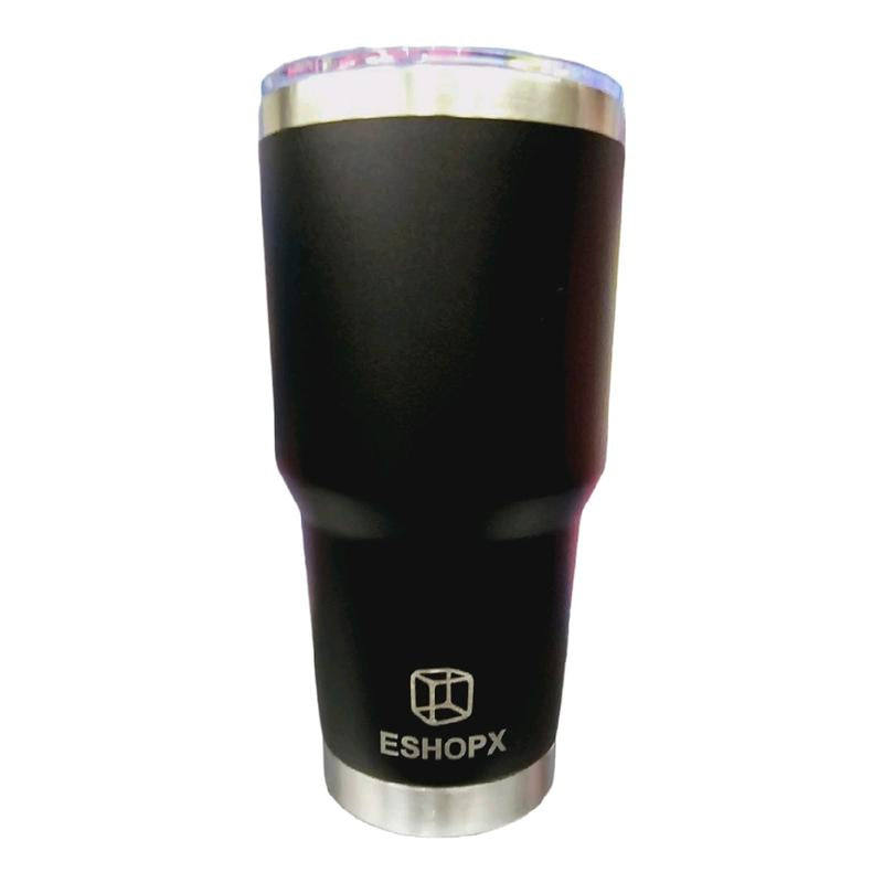 Eshopx 30 Oz Stinless Steel Tumbler Cup with Stainless Steel Straw Set and Cleaning Brush Double Wall Tumblers Cup for Men and Women ,Drinkware Portable Washable Reusable Water Bottles Multicolor Bottled Insulation