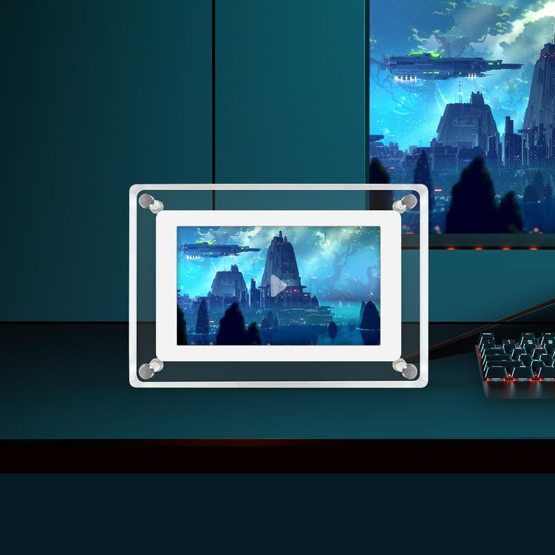 5 Inch Acrylic Digital Picture Frame,Video Picture Photo Frame with 4GB Memory and Internal Battery Decorative for Gift