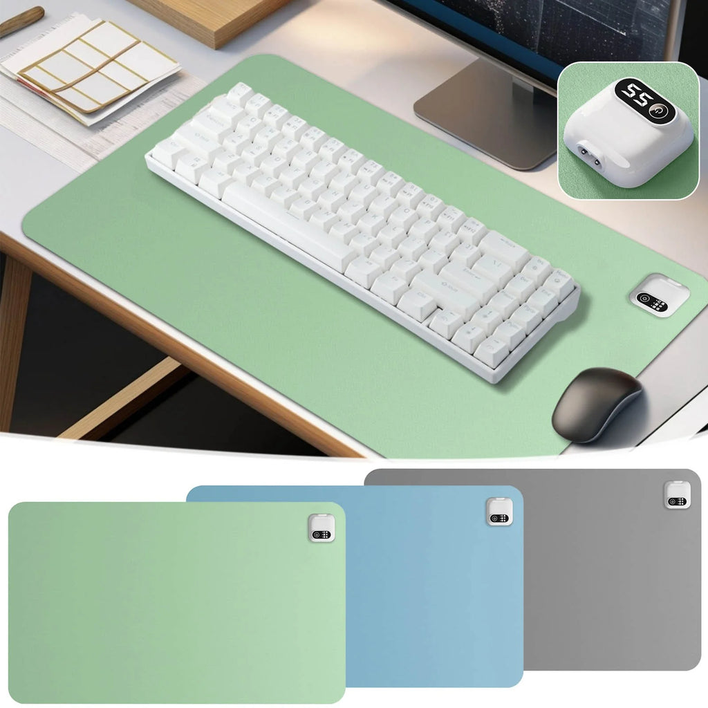 Heated Desk Mat Warmer for Office & Home, Electric Warming Pad for Keyboard and Mouse, Portable Desktop Heating Mat with Fast Heating Technology, Safe Energy Efficient Mat for Study Writing Work